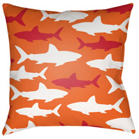 Surya LIL073-2020 Sharks 20 X 20 inch Outdoor Throw Pillow alternative photo thumbnail