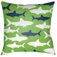 Surya LIL074-2020 Sharks 20 X 20 inch Outdoor Throw Pillow lil074.jpg thumb