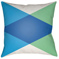 Surya MD002-1818 Moderne 18 X 18 inch Blue and Blue Outdoor Throw Pillow thumb
