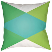 Surya MD004-1818 Moderne 18 X 18 inch White and Green Outdoor Throw Pillow photo thumbnail