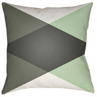 Surya MD007-1818 Moderne 18 X 18 inch White and Green Outdoor Throw Pillow thumb
