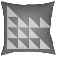 Surya MD028-1818 Moderne 18 X 18 inch Grey and Grey Outdoor Throw Pillow thumb