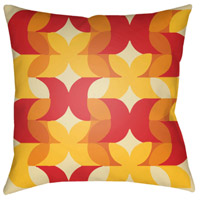 Surya MD092-1818 Moderne 18 X 18 inch Bright Red and Butter Outdoor Throw Pillow thumb