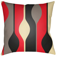 Surya MD101-1818 Moderne 18 X 18 inch Red and Grey Outdoor Throw Pillow thumb