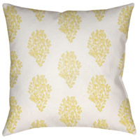 Surya MF012-2222 Moody Floral 22 X 22 inch White and Butter Outdoor Throw Pillow thumb