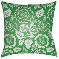 Surya MF022-2020 Moody Floral 20 X 20 inch White and Grass Green Outdoor Throw Pillow thumb