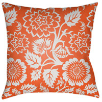 Surya MF023-2020 Moody Floral 20 X 20 inch White and Bright Orange Outdoor Throw Pillow mf023.jpg thumb