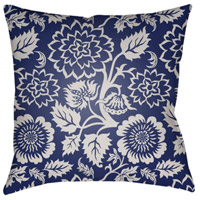 Surya MF025-2020 Moody Floral 20 X 20 inch Dark Blue and Ivory Outdoor Throw Pillow thumb