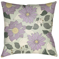Surya MF029-2222 Moody Floral 22 X 22 inch Lime and Khaki Outdoor Throw Pillow thumb