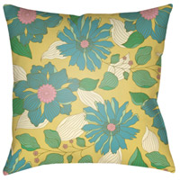 Surya MF030-1818 Moody Floral 18 X 18 inch Grass Green and Bright Yellow Outdoor Throw Pillow thumb