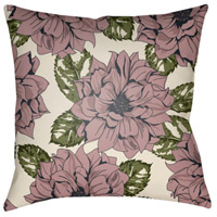 Surya MF048-2020 Moody Floral 20 X 20 inch Mauve and Black Outdoor Throw Pillow thumb