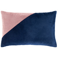 Surya MZA006-1320 Moza 20 X 13 inch Dark Blue/Navy/Rose Pillow Cover thumb