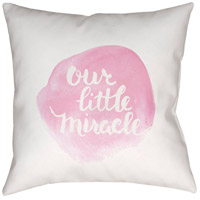 Surya NUR007-1818 Miracle 18 X 18 inch Pink and White Outdoor Throw Pillow thumb