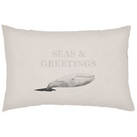Surya PHDSG001-1424 Seas And Greetings Tan Outdoor Holiday Throw Pillow thumb