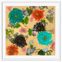 Surya PN109A001-2828 Scattered Flora Wall Art, Square, Eternal photo thumbnail