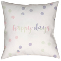 Surya QTE037-2020 Happy Days 20 X 20 inch White and Pink Outdoor Throw Pillow alternative photo thumbnail