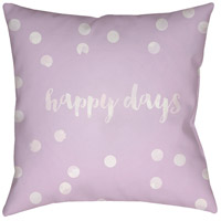 Surya QTE039-1818 Happy Days 18 X 18 inch Purple and White Outdoor Throw Pillow thumb