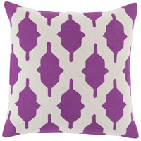 Surya SA008-2222 Salma 22 inch Bright Purple, Khaki Pillow Cover thumb