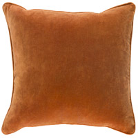 Surya SAFF7196-2222D Safflower 22 X 22 inch Burnt Orange Pillow Kit, Square thumb