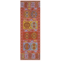 Surya SAJ1075-23 Sajal 36 X 24 inch Burnt Orange/Pale Pink/Bright Yellow/Camel/Denim Outdoor Rug, Rectangle thumb