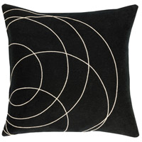 Surya SB036-1319 Solid Bold 19 X 13 inch Black and Off-White Pillow Cover sb036.jpg thumb
