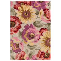 Surya SBO6000-576 Spring Bloom 90 X 60 inch Red and Pink Area Rug, Wool photo thumbnail
