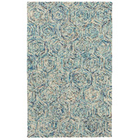 Surya SHH5003-810 Shiloh 120 X 96 inch Blue and Blue Area Rug, Wool thumb