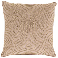Surya SKD004-2222D Skinny Dip 22 X 22 inch Taupe and Ivory Throw Pillow thumb