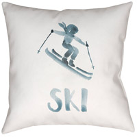 Surya SKI011-1818 Ski II 18 X 18 inch Grey and White Outdoor Throw Pillow thumb