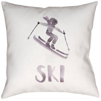 Surya SKI012-2020 Ski II 20 X 20 inch Purple and White Outdoor Throw Pillow thumb