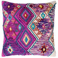 Surya SLD001-2222 Splendid 22 X 22 inch Purple and Khaki Pillow Cover thumb