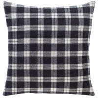 Surya SLY003-2222 Stanley 22 X 22 inch Black/Silver Gray Pillow Cover thumb
