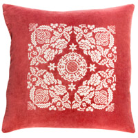 Surya SMI004-2020 Smithsonian 20 X 20 inch Red and Off-White Pillow Cover thumb