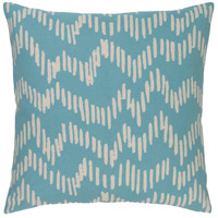 Surya SMS011-2222P Somerset 22 X 22 inch Aqua and Beige Throw Pillow thumb