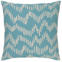 Surya SMS011-1818D Somerset 18 X 18 inch Aqua and Beige Throw Pillow thumb