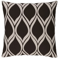 Surya SMS020-2020P Somerset 20 X 20 inch Black and Ivory Throw Pillow thumb