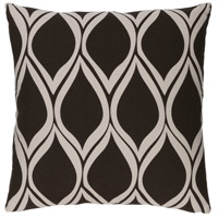 Surya SMS020-2020P Somerset 20 X 20 inch Black and Ivory Throw Pillow sms020.jpg thumb