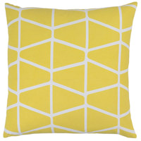 Surya SMS030-2020P Somerset 20 X 20 inch Bright Yellow and White Throw Pillow thumb