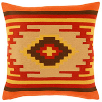 Surya SNC001-1818 Santa Clara 18 X 18 inch Bright Orange/Burnt Orange/Beige/Saffron Pillow Cover thumb