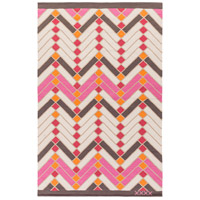Surya SNH8003-576 Savannah 90 X 60 inch Pink and Red Area Rug, Cotton photo thumbnail