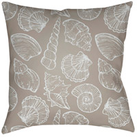 Surya SOL033-1818 Shells III 18 X 18 inch Beige and White Outdoor Throw Pillow thumb