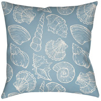 Surya SOL034-2020 Shells III 20 X 20 inch Blue and White Outdoor Throw Pillow thumb