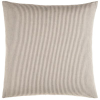 Surya SSP001-1818D Skinny Stripe 18 inch Khaki/Medium Gray Pillow Kit thumb
