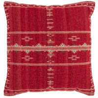 Surya STI002-1818P Stine 18 inch Bright Red; Multicolored Pillow Kit thumb