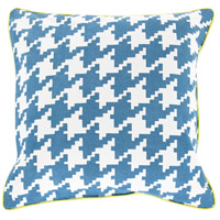 Surya SY035-2222D Houndstooth 22 inch Lime, Sky Blue, Cream Pillow Kit thumb