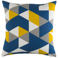 Surya TRUD7145-1818P Trudy 18 X 18 inch Dark Blue/Bright Yellow/Medium Gray/White Pillow Kit, Square photo thumbnail