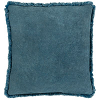 Surya WCV002-2222D Washed Cotton Velvet 22 X 22 inch Denim Pillow Kit, Square thumb