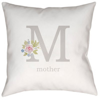 Surya WMOM011-2020 Mother 20 X 20 inch Neutral and Grey Outdoor Throw Pillow wmom011.jpg thumb