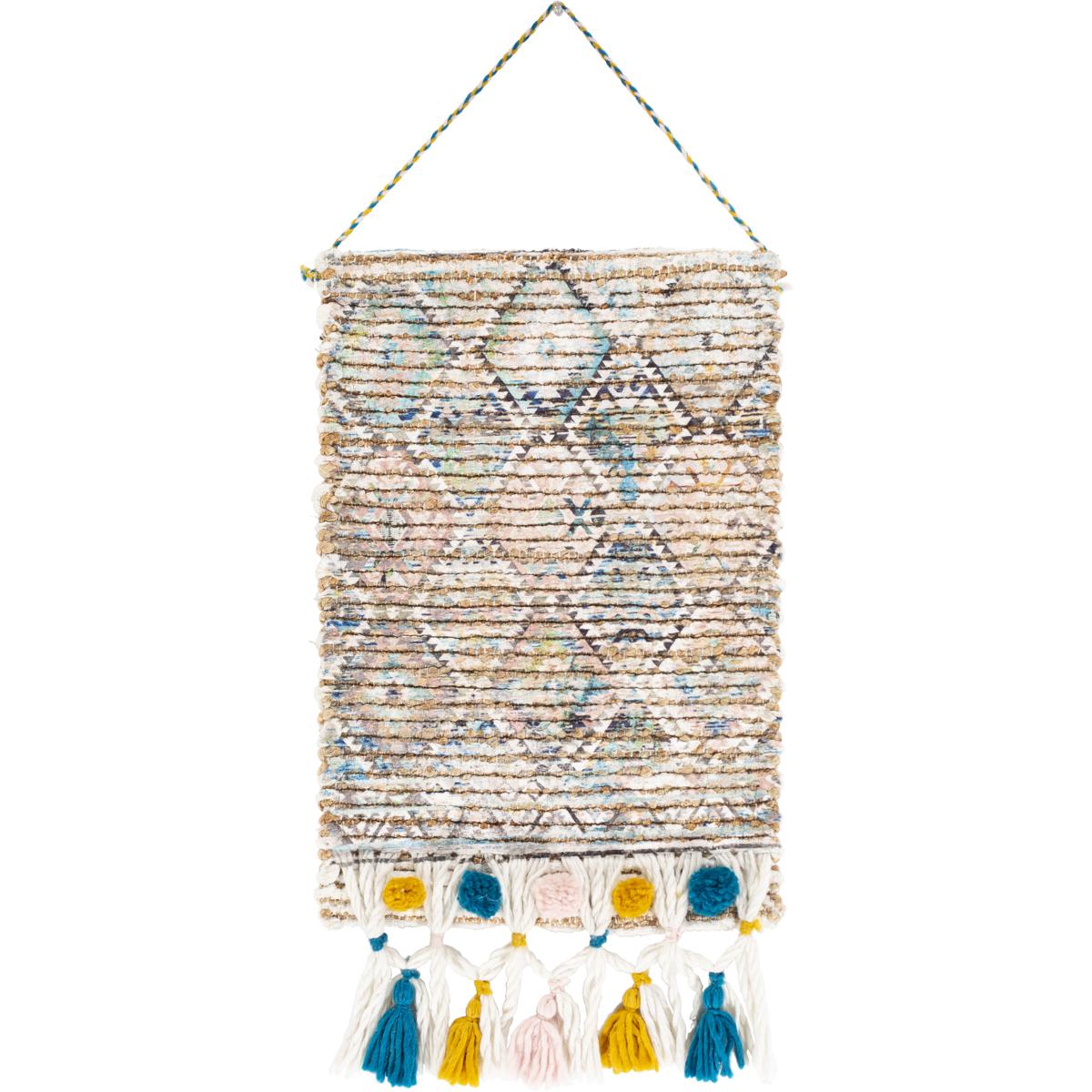 AAA1000-1422 14 x 22 in. Amara Hand Woven Wall Hanging - 65 Percent Jute, 25 Percent Polyester, 10 Percent Cotton