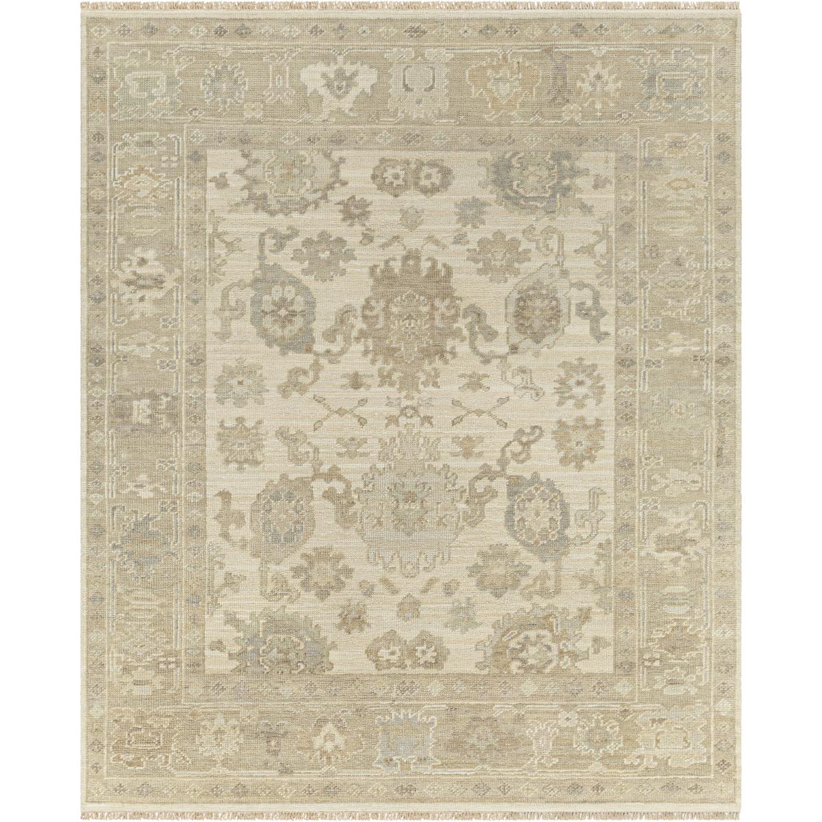 Athalia Updated Traditional Brown Wool Oushak Patterned Hand Knotted Rug - 2'x3'
